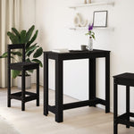 ZNTS Bar Table Black 102x50x103.5 cm Engineered Wood 854410