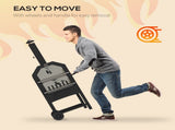 Steel 3-Tier Outdoor Pizza Oven Charcoal BBQ Grill, Black T3398P323897