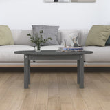 Coffee Table Grey 80x40x35 cm Solid Wood Pine 822349