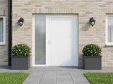 Garden Planter with LED 2 pcs Antracite 40 x 40 x 40 cm Steel 8008131