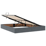 Storage Bed with Mattress Dark Grey 160 x 200 cm Velvet 3370107