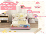 Toddler Bed with Storage, Guardrails, Sun Design, for Ages 3-8 Years, Fits 140 x 70cm Mattress, T3398P553231