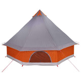 Tipi Tent with Roof Grey and Orange 400 x 346 x 250 cm Taffeta 42000980