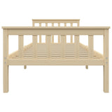 Bed Frame without Mattress Natural Solid Pinewood 100x200 cm 283221