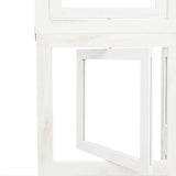 Room Divider 5 Panels White Solid Wood Paulownia 358695