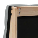 Upholstered Headboard Light Grey 80 cm Solid Pine Wood 879199