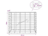 Gabion with 5 mm Wire and 5x10 cm Mesh 50x10x50 cm 3464419