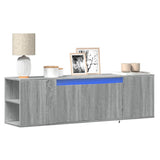 TV Wall Cabinet with LED Lights Grey Sonoma 135x31x39.5 cm 852388