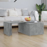 ZNTS Coffee Table Concrete Grey 150x50x35 cm Engineered Wood 801341