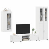 TV Cabinet Set FLORIN 3 pcs High Gloss White Engineered Wood 3397968