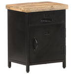 ZNTS Bedside Cabinet 40x30x52 cm Rough Mango Wood 320664