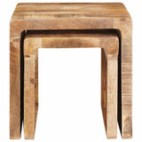 Nesting Tables 2 pcs Brown 46 x 40 x 46 cm Solid Mango Wood 4104559