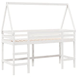 Loft Bed with Ladder and Roof without Mattress White 90x200 cm 3282111