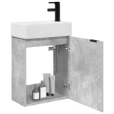 Bathroom Vanity Unit with Tap Concrete Grey 45.5 x 22.5 x 84 cm 889436
