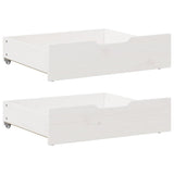 Under-Bed Drawers 2 pcs White 65x55x17 cm Solid Wood Pine 850936