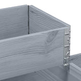 3-Tier Raised Bed Grey 120x80 cm Solid Wood Pine 4010315