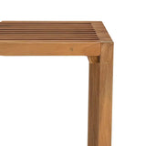 Garden Side Table Brown 50 x 32.5 x 35 cm Solid Teak Wood 42006353