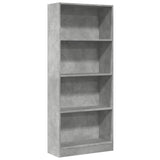 Bookcase Concrete Grey 60x24x143 cm Engineered Wood 857815