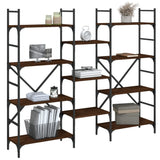 Bookshelf Brown Oak 160x28.5x136.5 cm Engineered Wood 838877