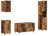 4 Piece Bathroom Cabinet Set ZWOLLE Old Wood Engineered Wood 3417925