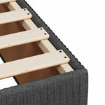 ZNTS Bed Frame without Mattress Dark Grey Single Fabric 3285036