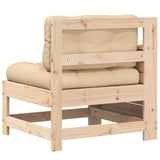 Garden Armrest Sofa with Cushion Solid Wood Pine 844919