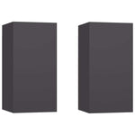 TV Cabinets 2 pcs Grey 30.5x30x60 cm Engineered Wood 803331