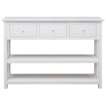 ZNTS Sideboard White 108x30x76 cm Solid Wood Paulownia 338547