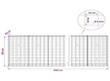 Gabion with 5 mm Wire and 10x10 cm Mesh 450x30x100 cm 3465123