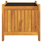 Garden Planter with Liner 42x42x40 cm Solid Wood Acacia 366434