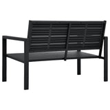 ZNTS Garden Bench 120 cm HDPE Black Wood Look 47878