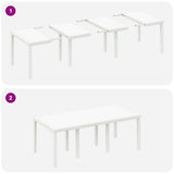 Garden Table White 200 x 100 x 73 cm Poly Rattan 871690