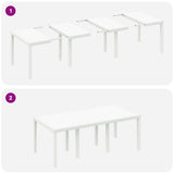 Garden Dining Table White 200 x 100 x 73 cm Poly Rattan 871690