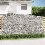 Arched Gabion Baskets 2 pcs 400x30x200/220 cm Galvanised Iron 3145891