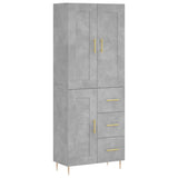 Highboard Concrete Grey 69.5x34x180 cm Engineered Wood 3199997