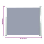 ZNTS Retractable Side Awning 120 x 300 cm Grey 45363