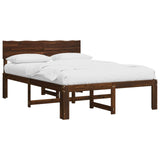 Double Bed Frame with Headboard ROSTOCK Dark Brown 160 x 200 cm 3405431