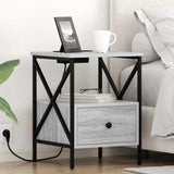 Bedside Cabinet 2 pcs Grey Sonoma 41.5 x 40.5 x 55 cm 859557