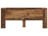 Headboard Cabinet with LED Old Wood 180 x 16.5 x 103.5 cm 8006574