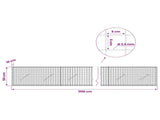Gabion with 3.5 mm Wire and 5x5 cm Mesh 1100x10x50 cm 3462040