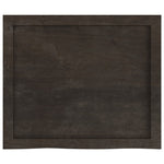 Bathroom Countertop Dark Brown 60x50x cm Treated Solid Wood 3156204