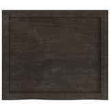 Bathroom Countertop Dark Brown 60x50x cm Treated Solid Wood 3156204
