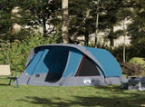 Camping Tent Cabin 4-Person Blue Waterproof 4100665