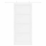 Sliding Door 93 x 211 cm Engineered Wood White 3450160