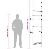 Telescopic Wardrobe System with Rods and Shelf Aluminium 321107