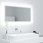 LED Bathroom Mirror White 90x8.5x37 cm Acrylic 804932