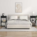 Bedside Cabinet 2 pcs Black Oak 41 x 31 x 76 cm Engineered Wood 859526