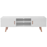 ZNTS TV Stand MDF 150x35x48.5 cm High Gloss White 242779