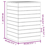Laundry Basket White 44x44x66 cm Solid Wood Pine 832318