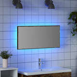 Mirror Wall-mounted Brown 80 x 37 cm Glass and Engineered Wood 863303